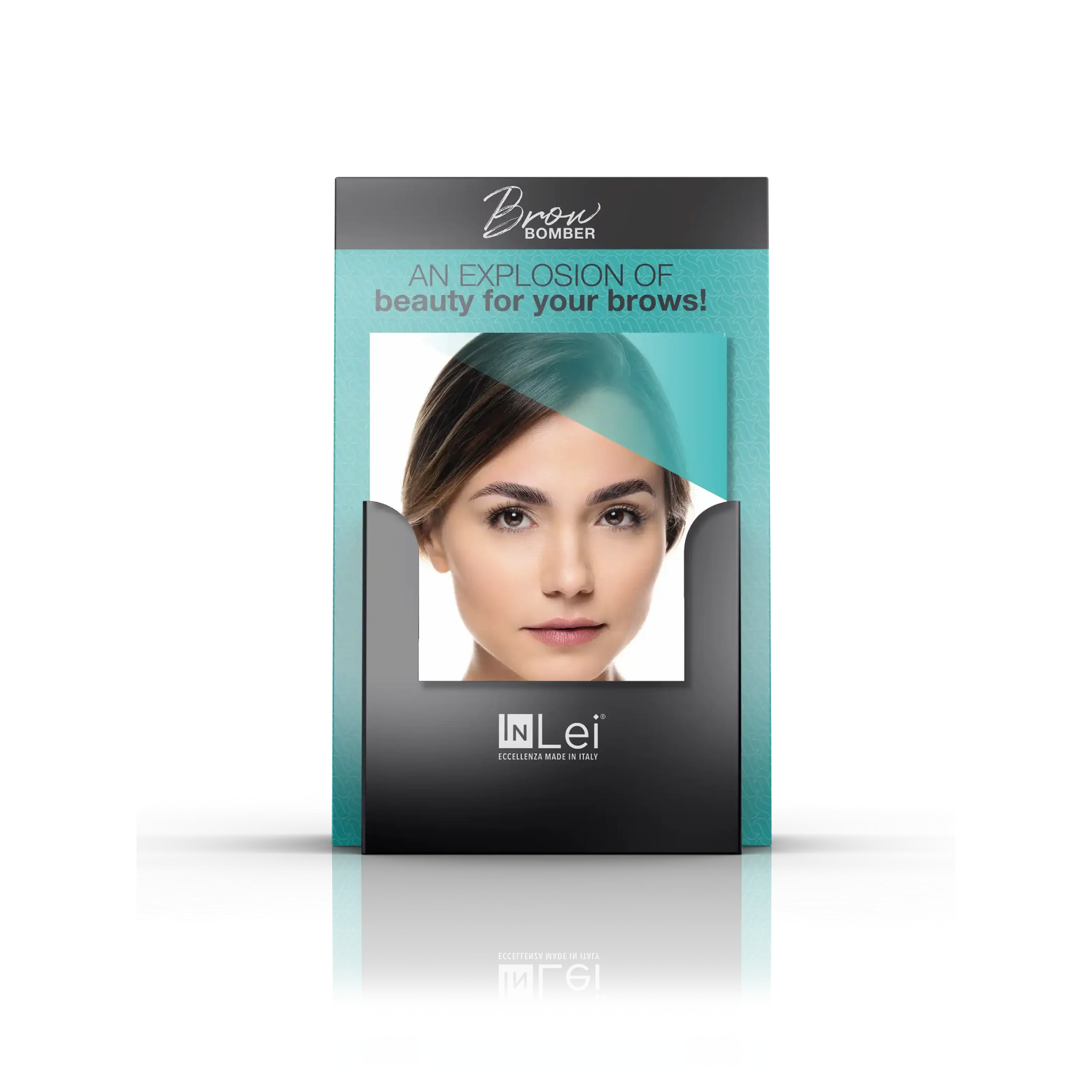 PRÉSENTOIR AVEC 50 DÉPLIANTS PUBLICITAIRES Brow Bomber