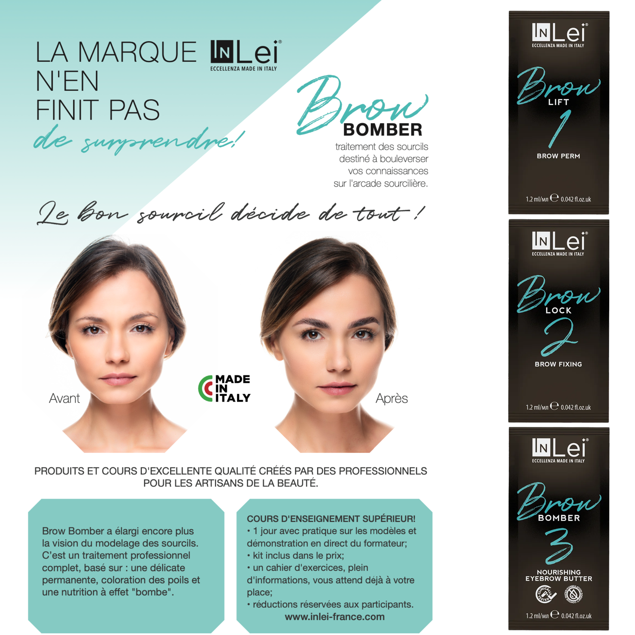 MINI KIT BROW BOMBER lamination des sourcils 3 x 1,2 ml