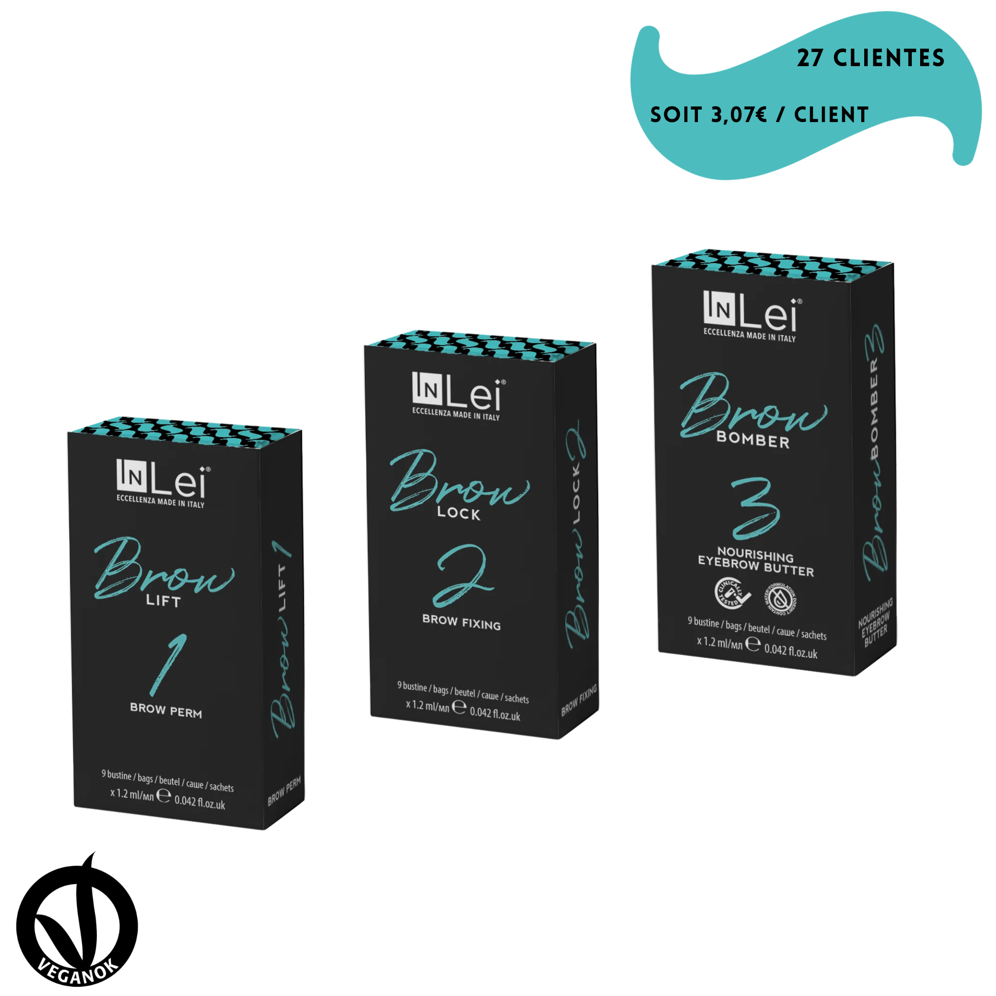 Pack Brow Bomber - Lift 1 | Lock 2 | Bomber 3 | Sachets 9 x 1,2 ml