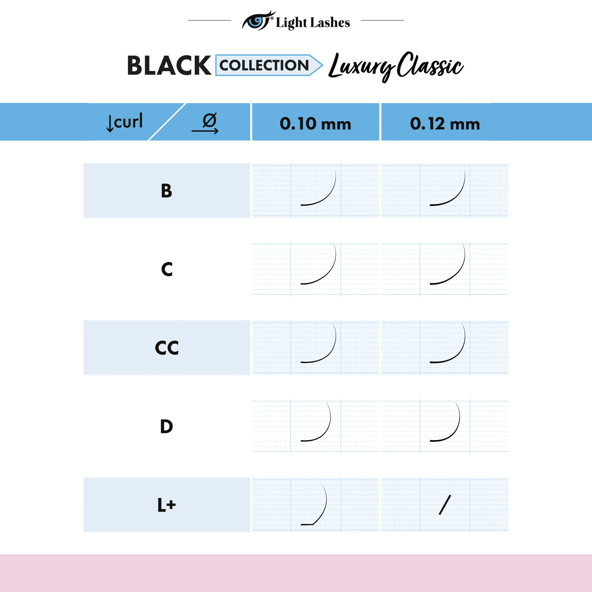 LUXURY CLASSIC B-curl Black Collection 18 bandes