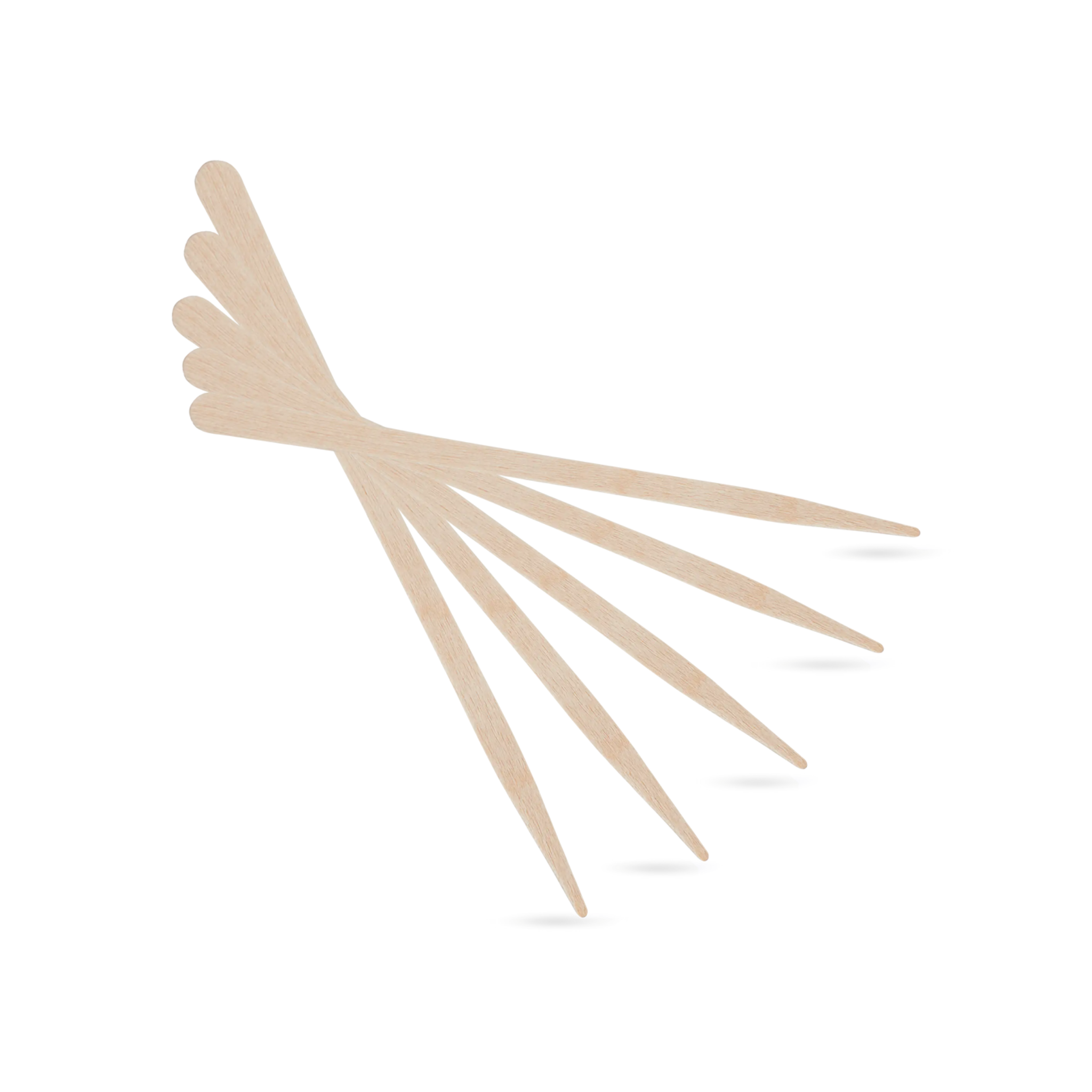 Spatules en bois à pointe fine 100 pcs - SPATY WAX