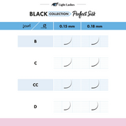 PERFECT SILK CC -curl Black Collection 18 bandes