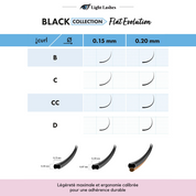 FLAT EVOLUTION C-curl Black Collection 18 bandes