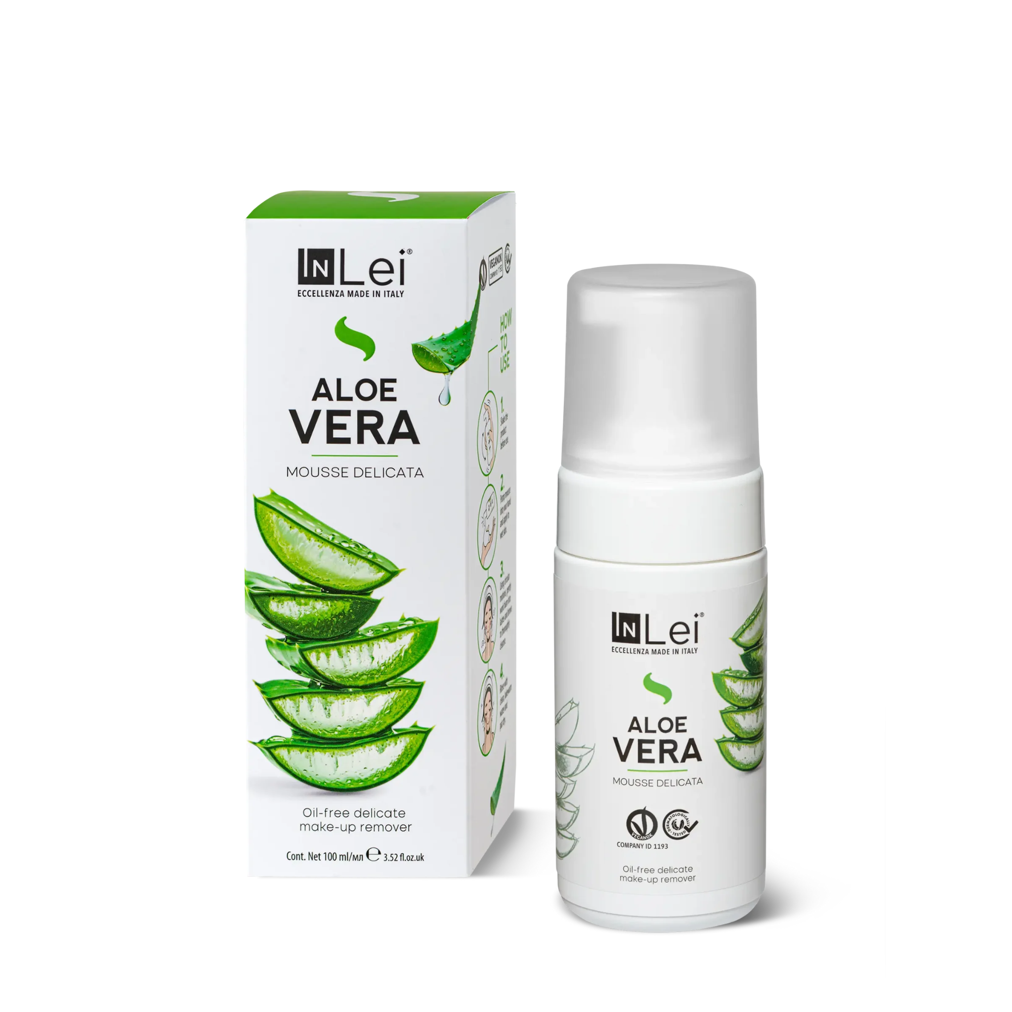 Mousse démaquillante douce pour cils et visage 100 ml - MOUSSE ALOE VERA NEW