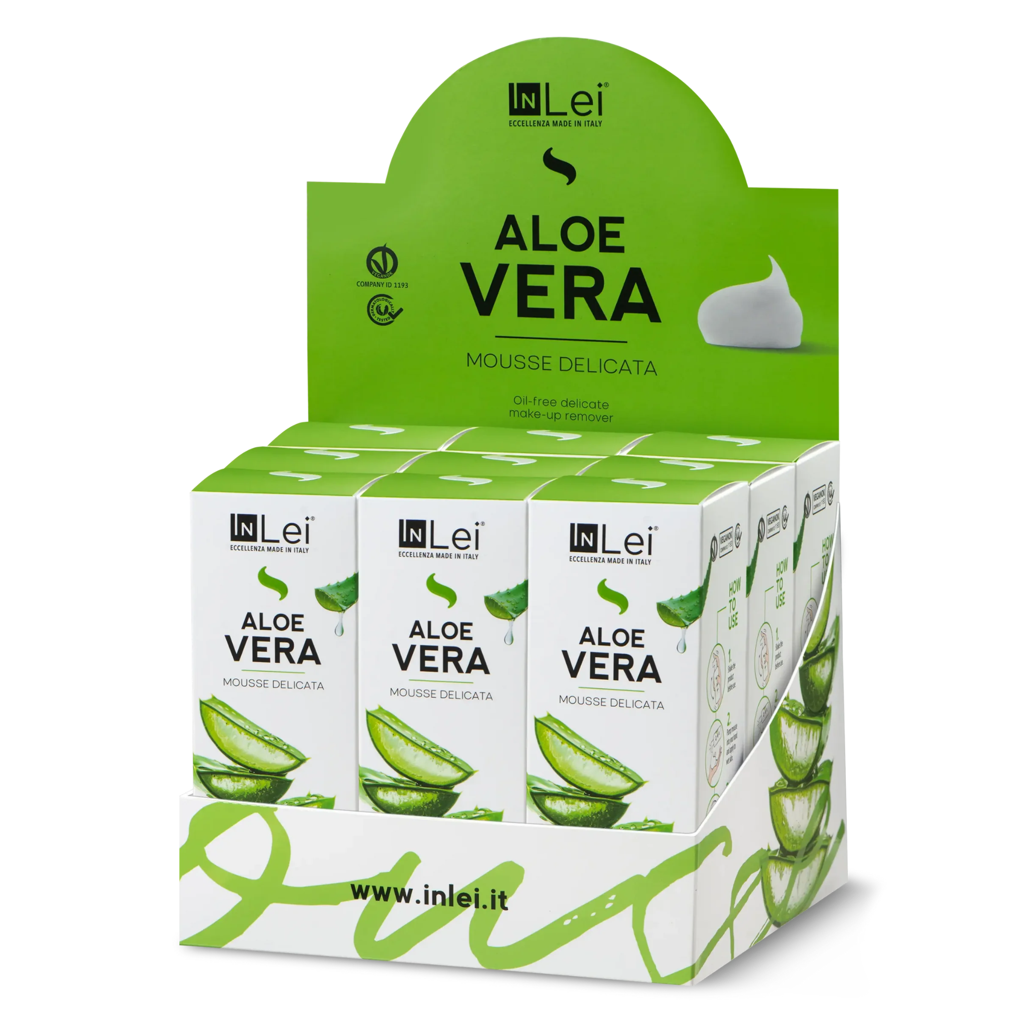 Mousse démaquillante douce pour cils et visage Pack 9 mousses - MOUSSE ALOE VERA NEW 100 ml