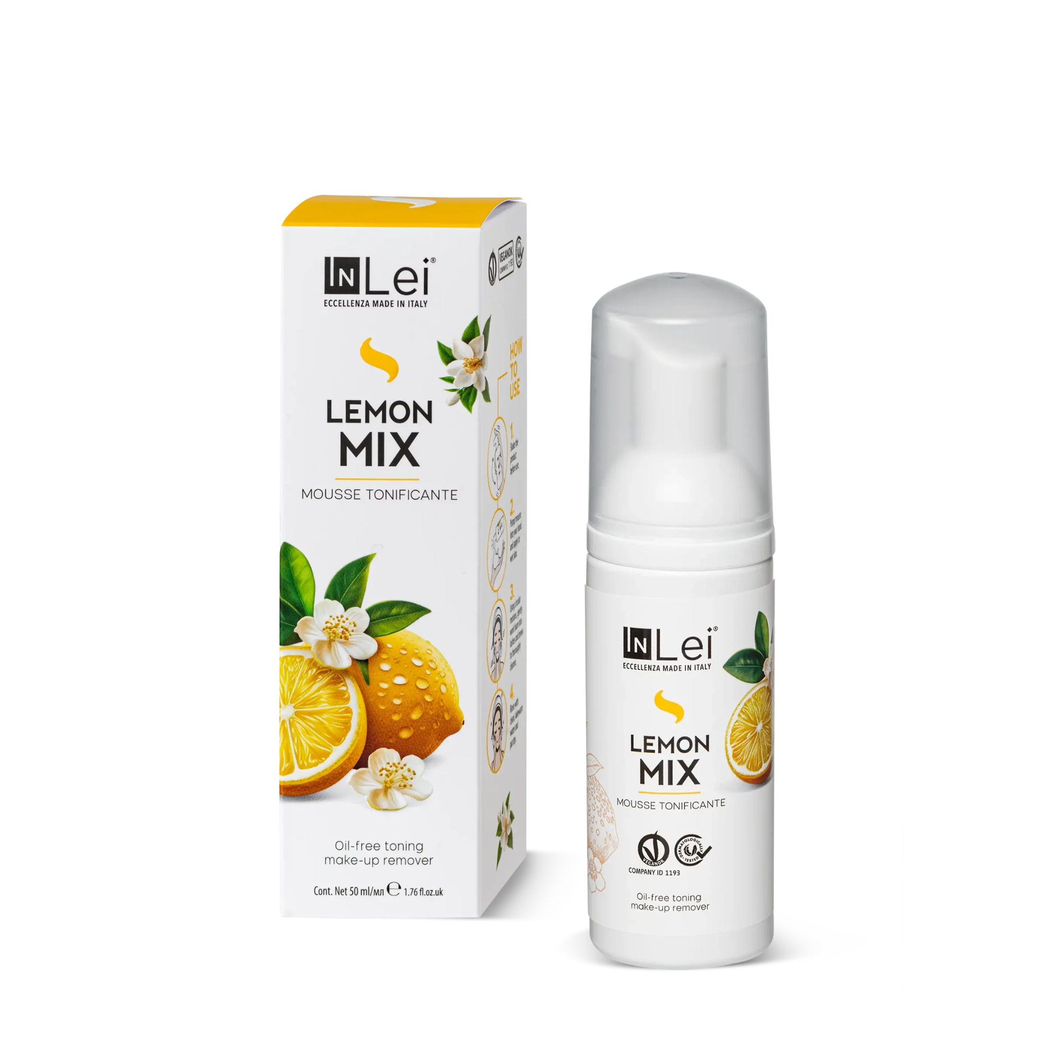 Mousse démaquillante douce pour cils et visage 50 ml - MOUSSE LEMON MIX