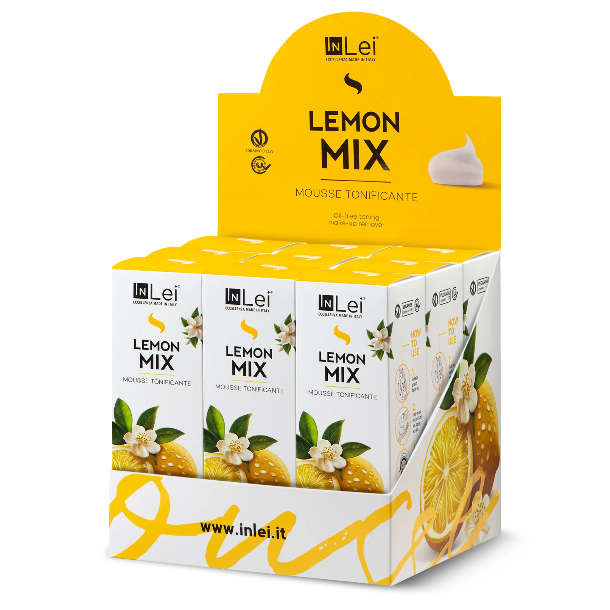 Mousse démaquillante douce pour cils et visage Pack 9 mousses - MOUSSE LEMON MIX 100 ml