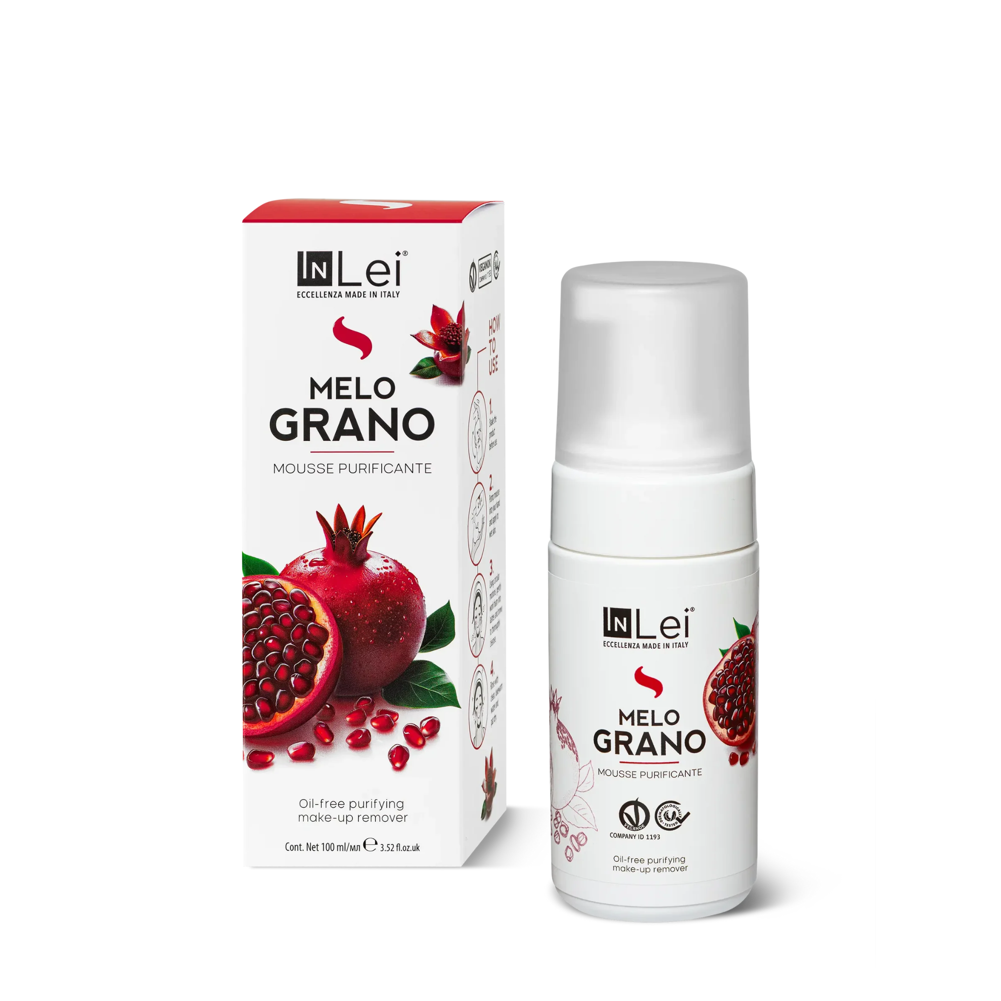 Mousse démaquillante douce pour cils et visage 100 ml - MOUSSE MELOGRANO