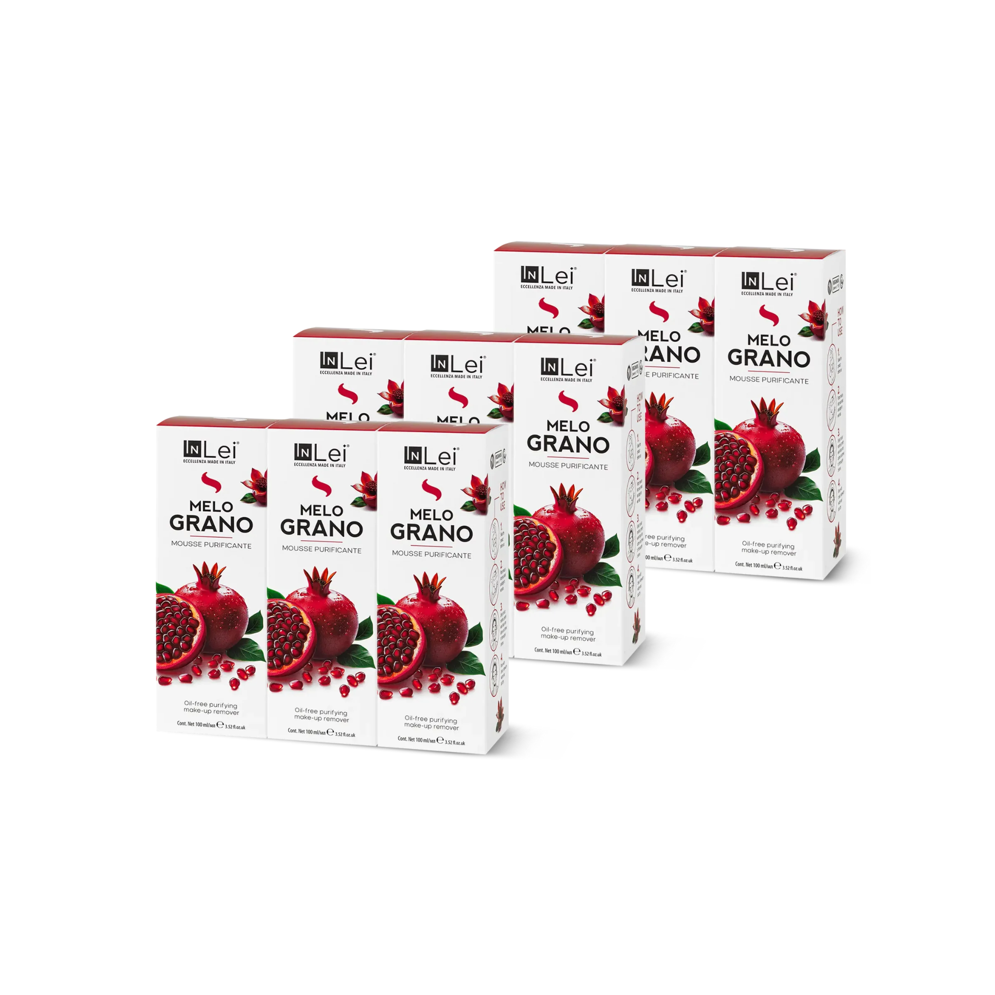 Mousse démaquillante douce pour cils et visage Pack 9 mousses - MOUSSE MELOGRANO 100 ml