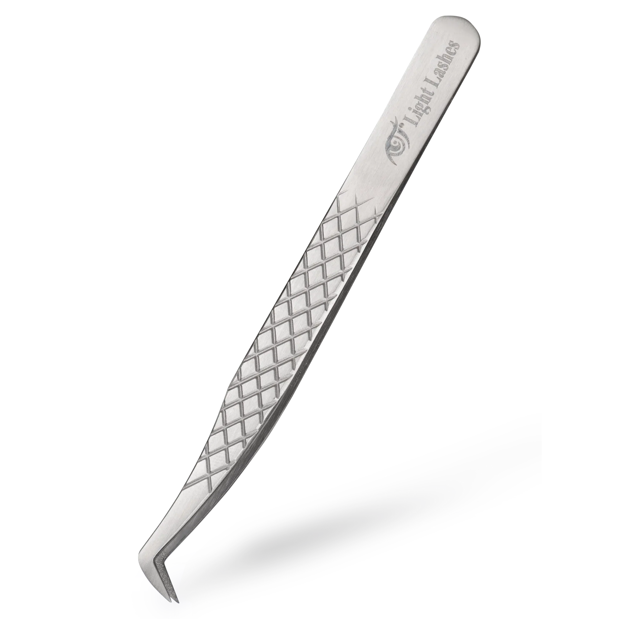 Pince volume professionnelle pour extensions de cils - SILVER AVEC POINTES DE POUDRE DE DIAMANT