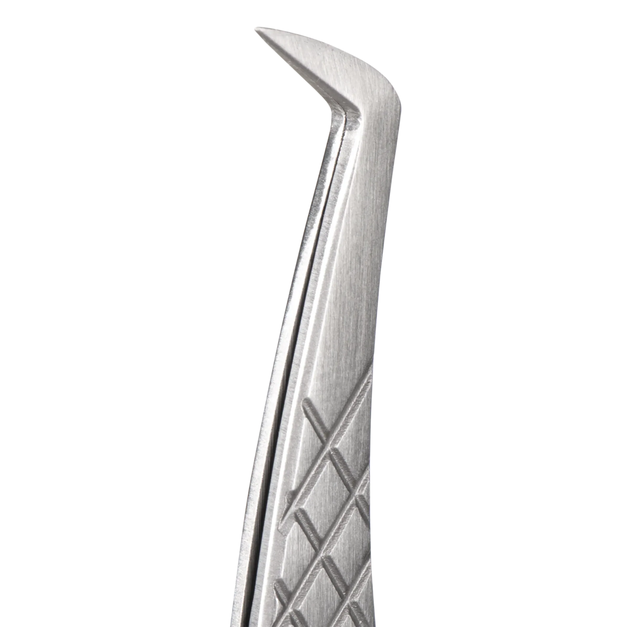 Pince volume professionnelle pour extensions de cils - SILVER AVEC POINTES DE POUDRE DE DIAMANT