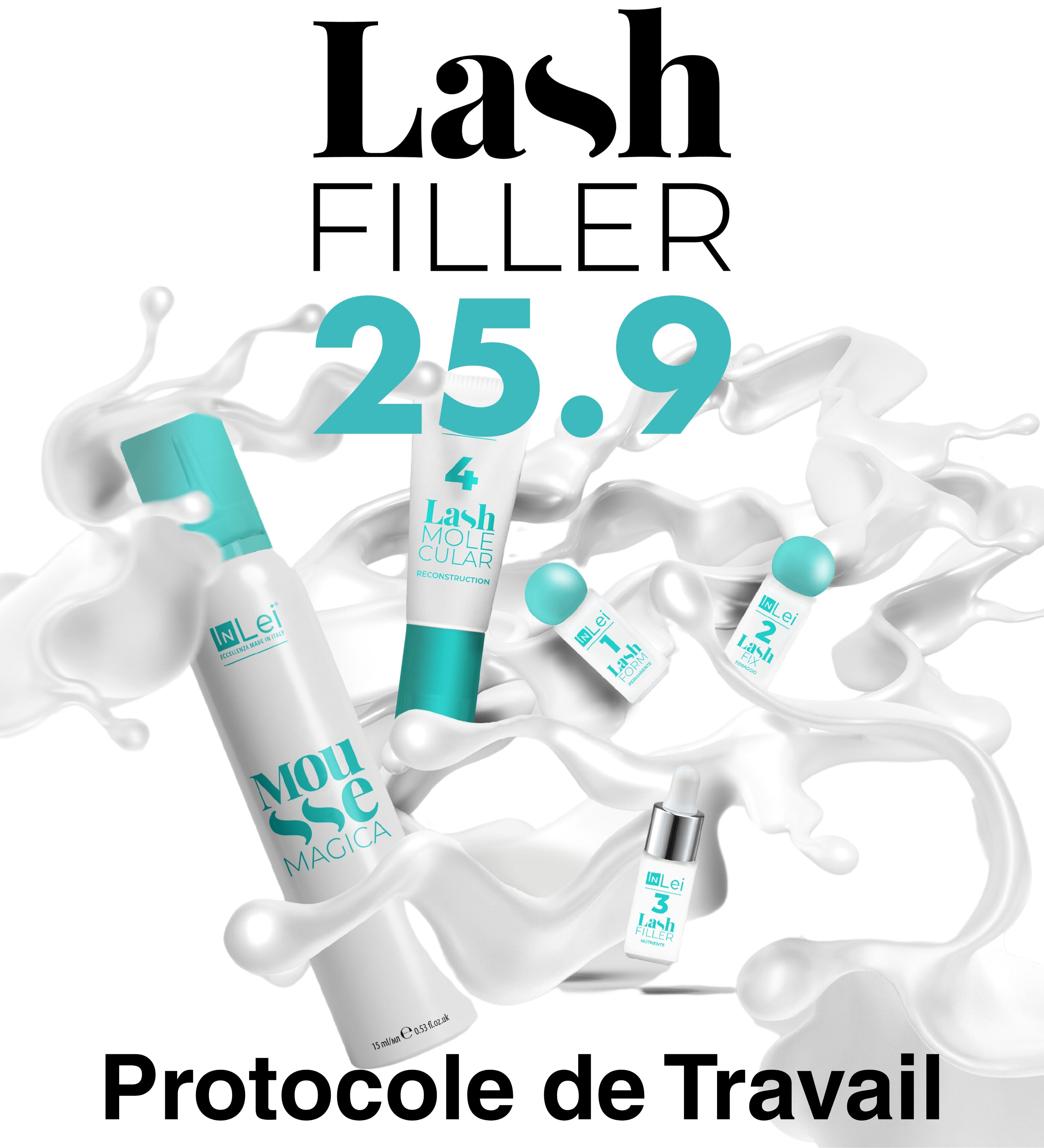 Protocole de travail du traitement InLei® Lash Filler 25.9
