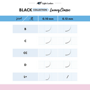 LUXURY CLASSIC B-curl Black Collection 18 bandes