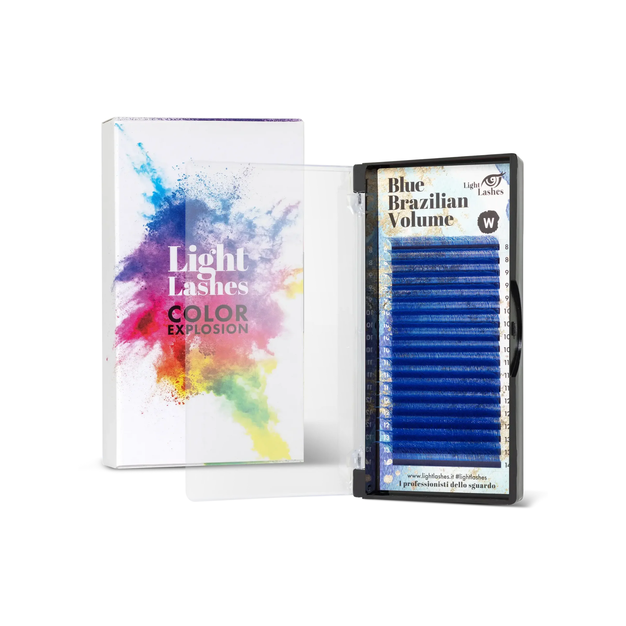 Cils de couleur W CC -curl Color Explosion 18 bandes - BLUE BRAZILIAN VOLUME