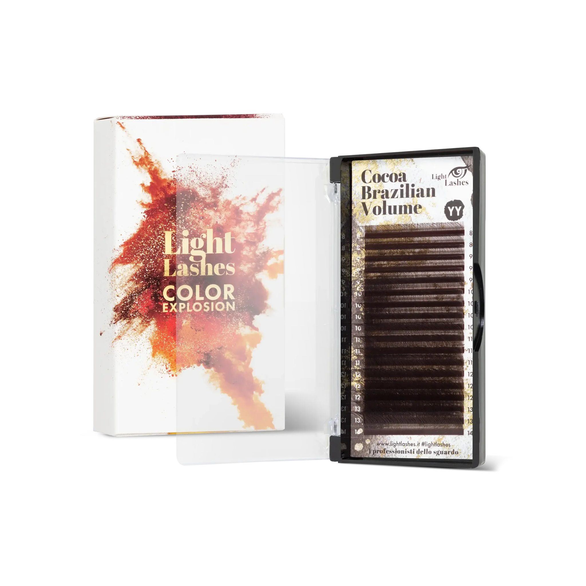 Cils de couleur YY CC-curl Color Explosion 18 bandes - COCOA BRAZILIAN VOLUME