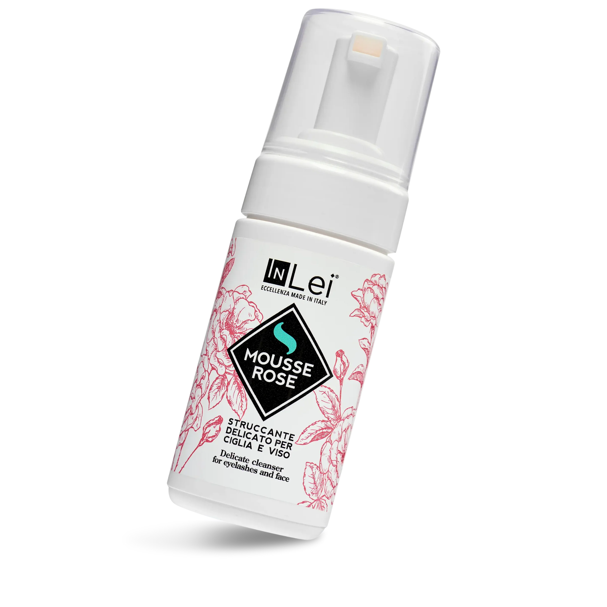Mousse démaquillante douce pour cils et visage 100 ml - MOUSSE ROSE