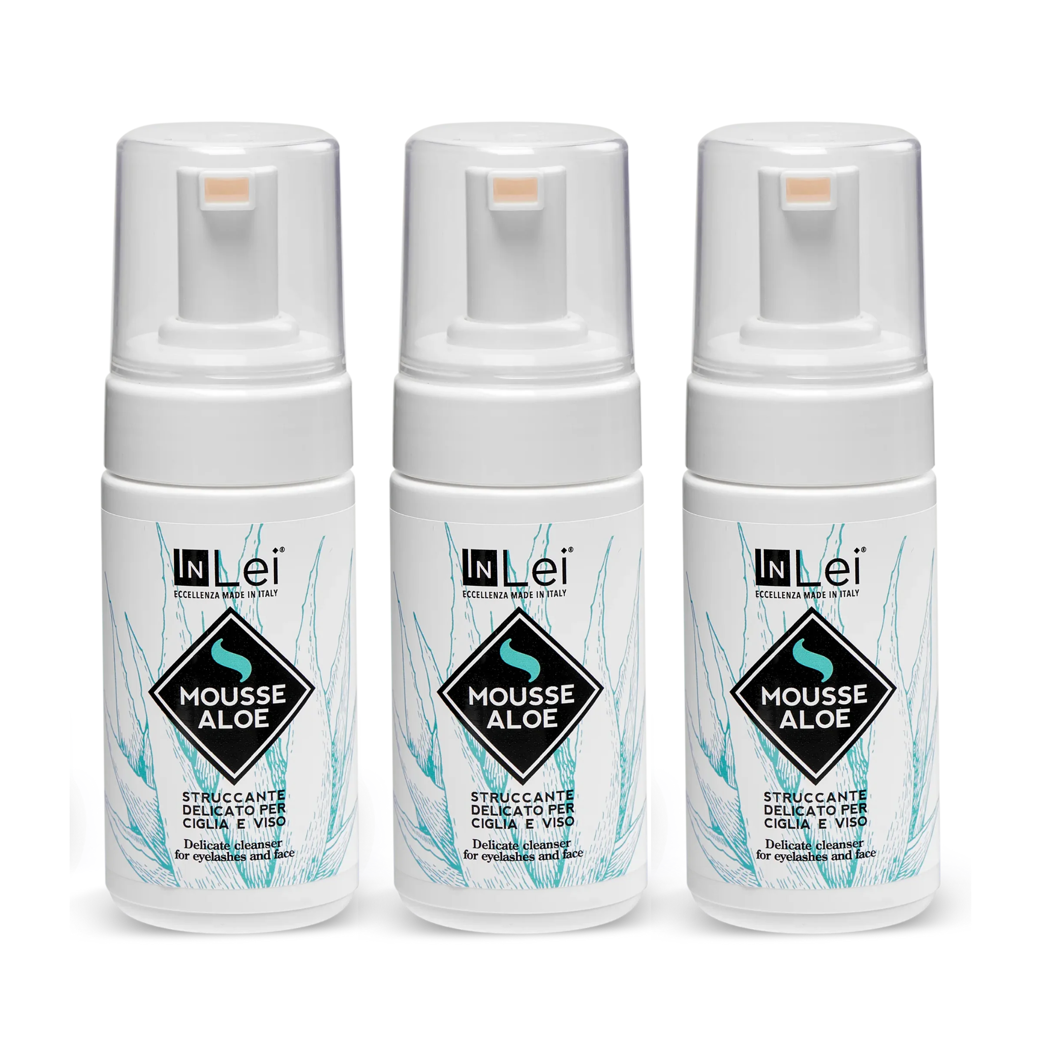 Mousse démaquillante douce pour cils et visage 100 ml - MOUSSE ALOE