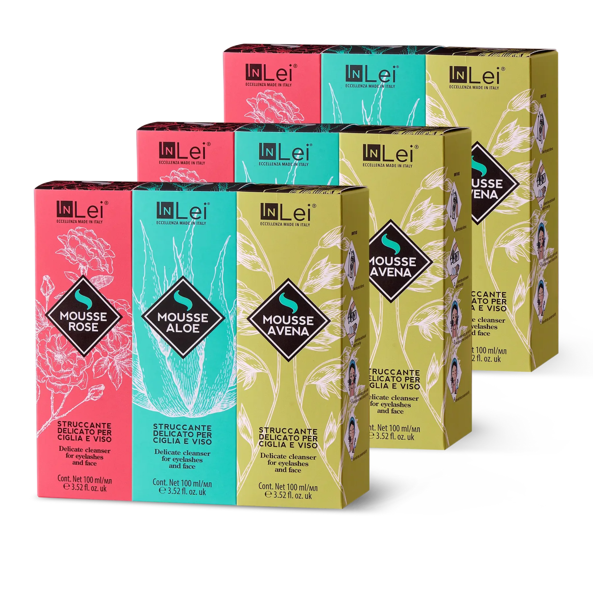 Mousse démaquillante douce pour cils et visage Pack 9 mousses - MOUSSE TRIO