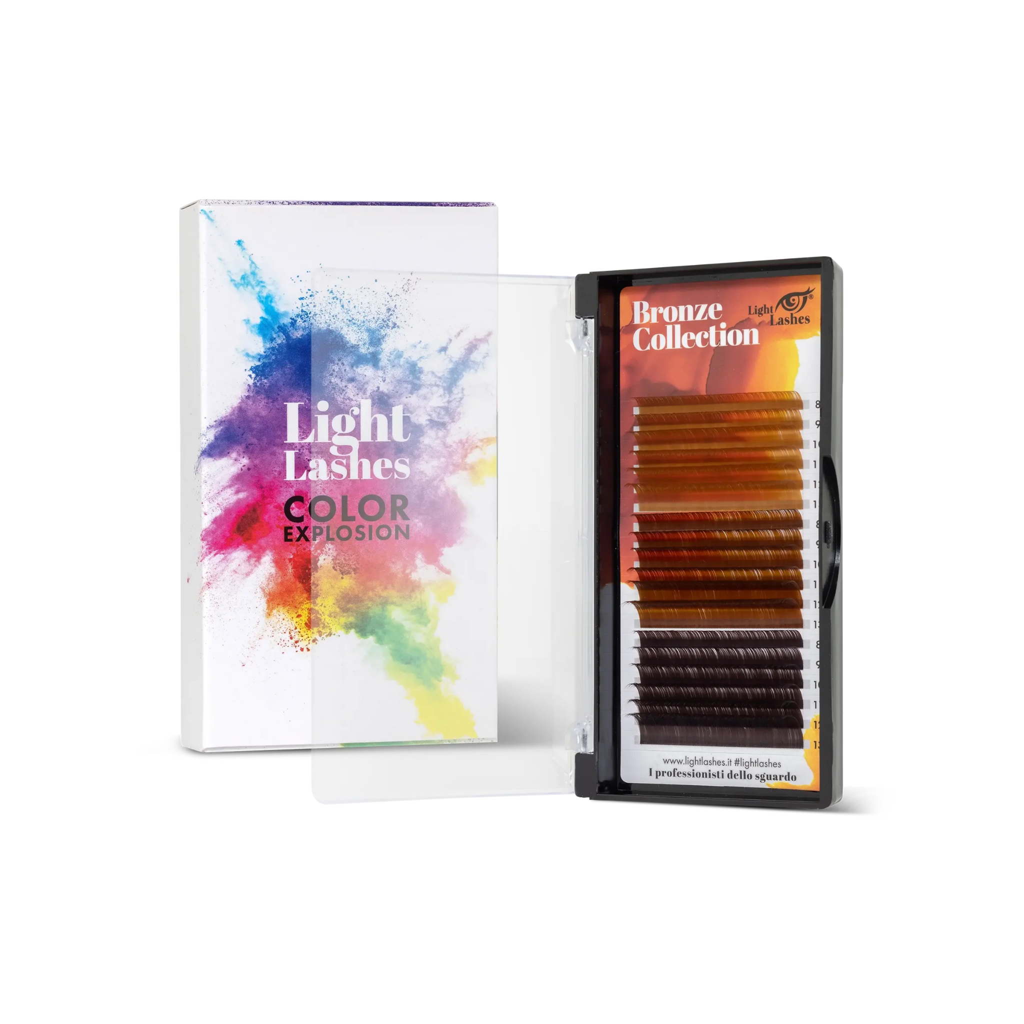 Cils de couleur C-curl Color Explosion 18 bandes - BRONZE COLLECTION