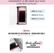 Cils vison C-curl 18 bandes - PREMIUM MINK