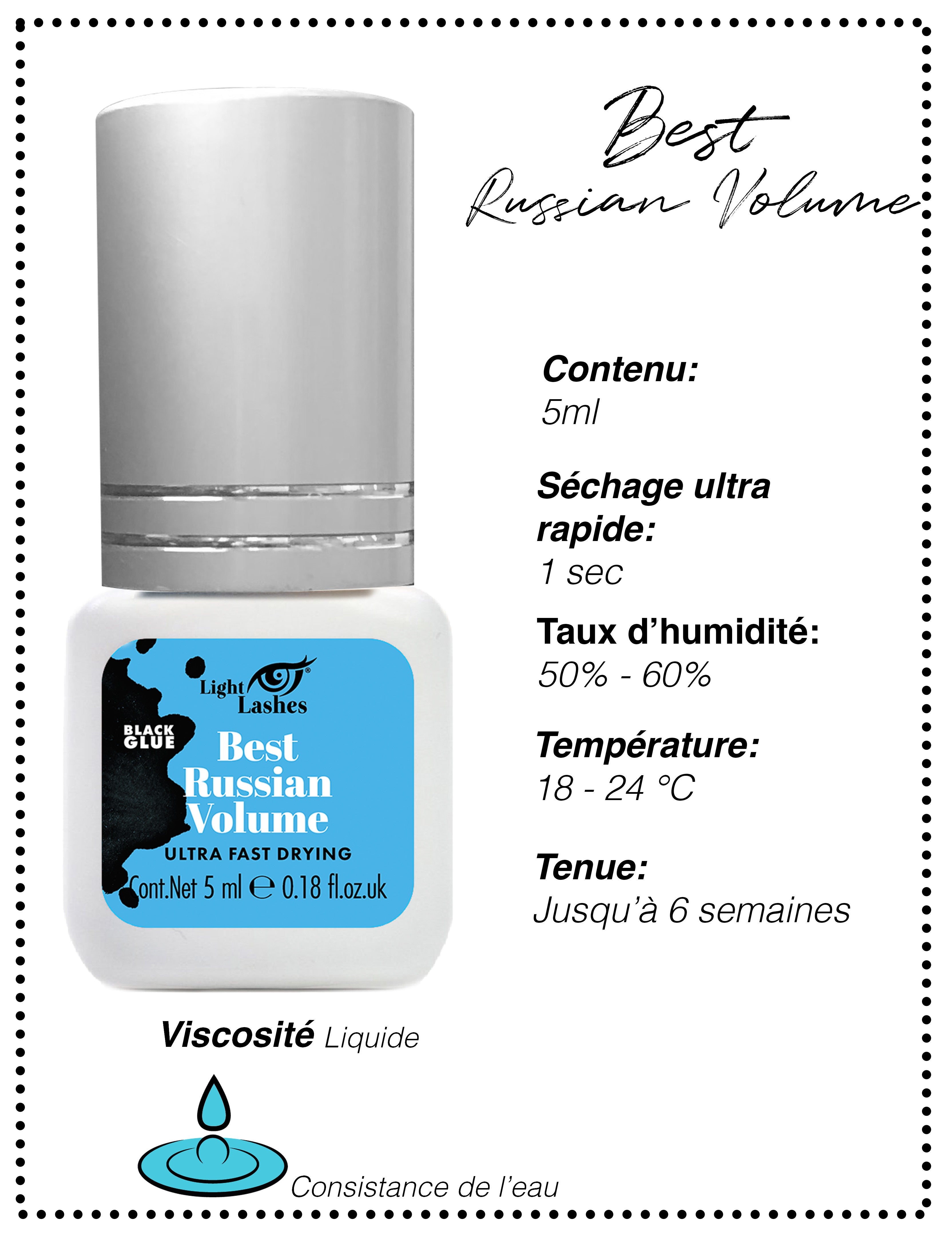 Colle pour extensions de cils 5 ml - BEST RUSSIAN VOLUME