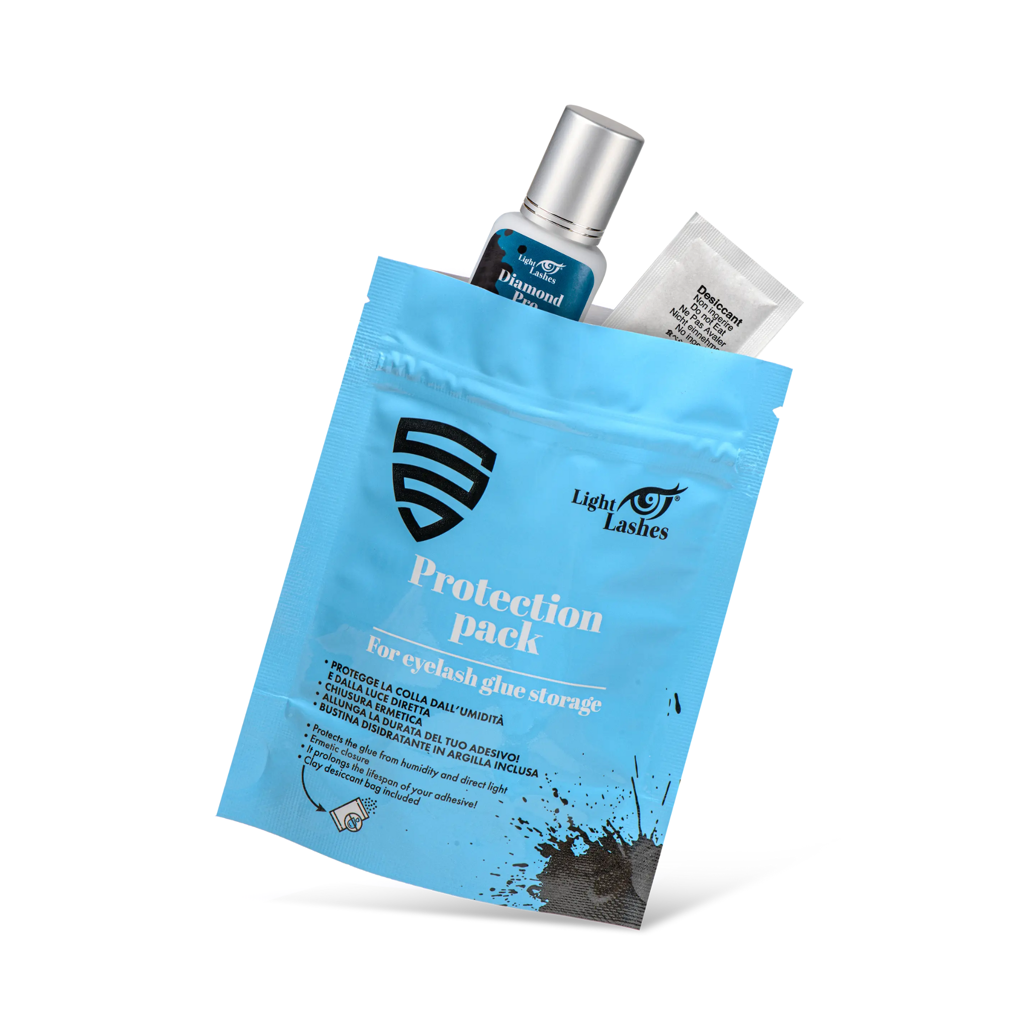 PACK DE PROTECTION étui pour ranger la colle pour extensions de cils 5 pcs