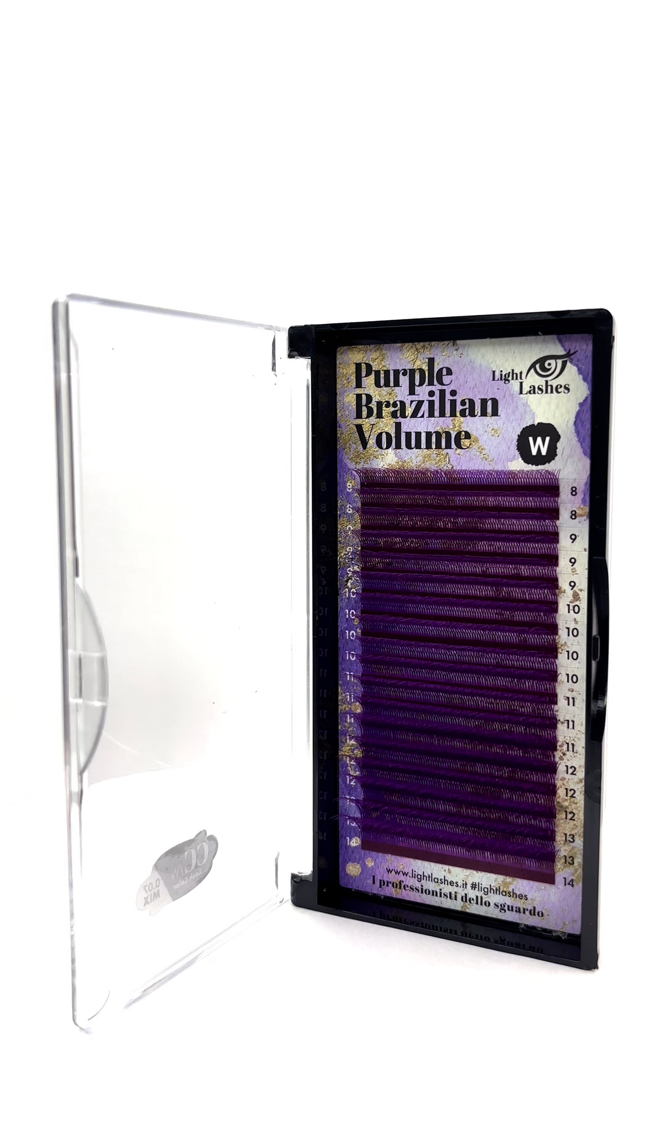 Cils de couleur W C-curl Color Explosion 18 bandes - PURPLE BRAZILIAN VOLUME