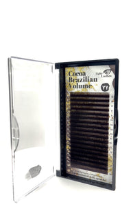 Cils de couleur YY C-curl Color Explosion 18 bandes - COCOA BRAZILIAN VOLUME