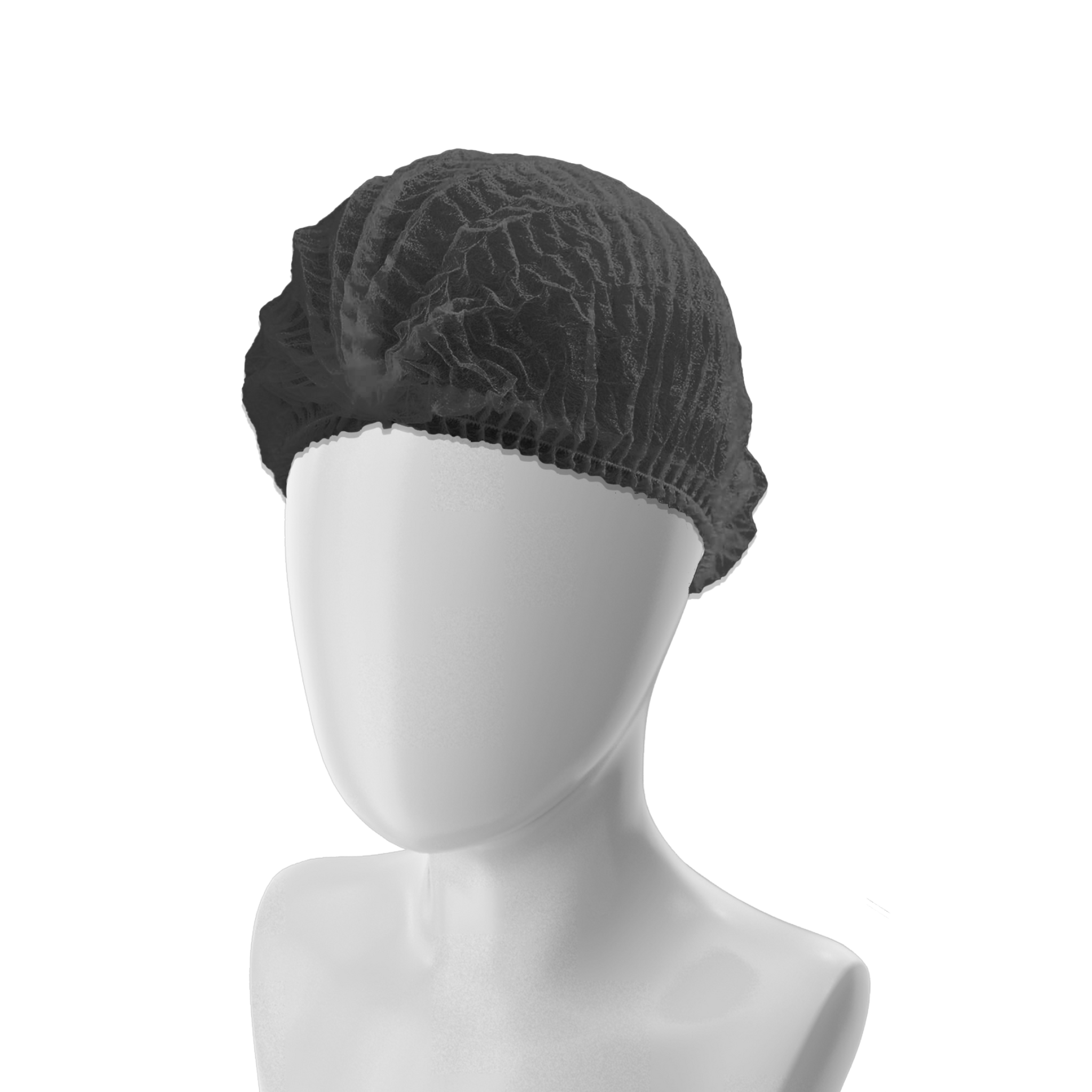 Charlottes jetables en TNT 100 pcs - BLACK CAPS