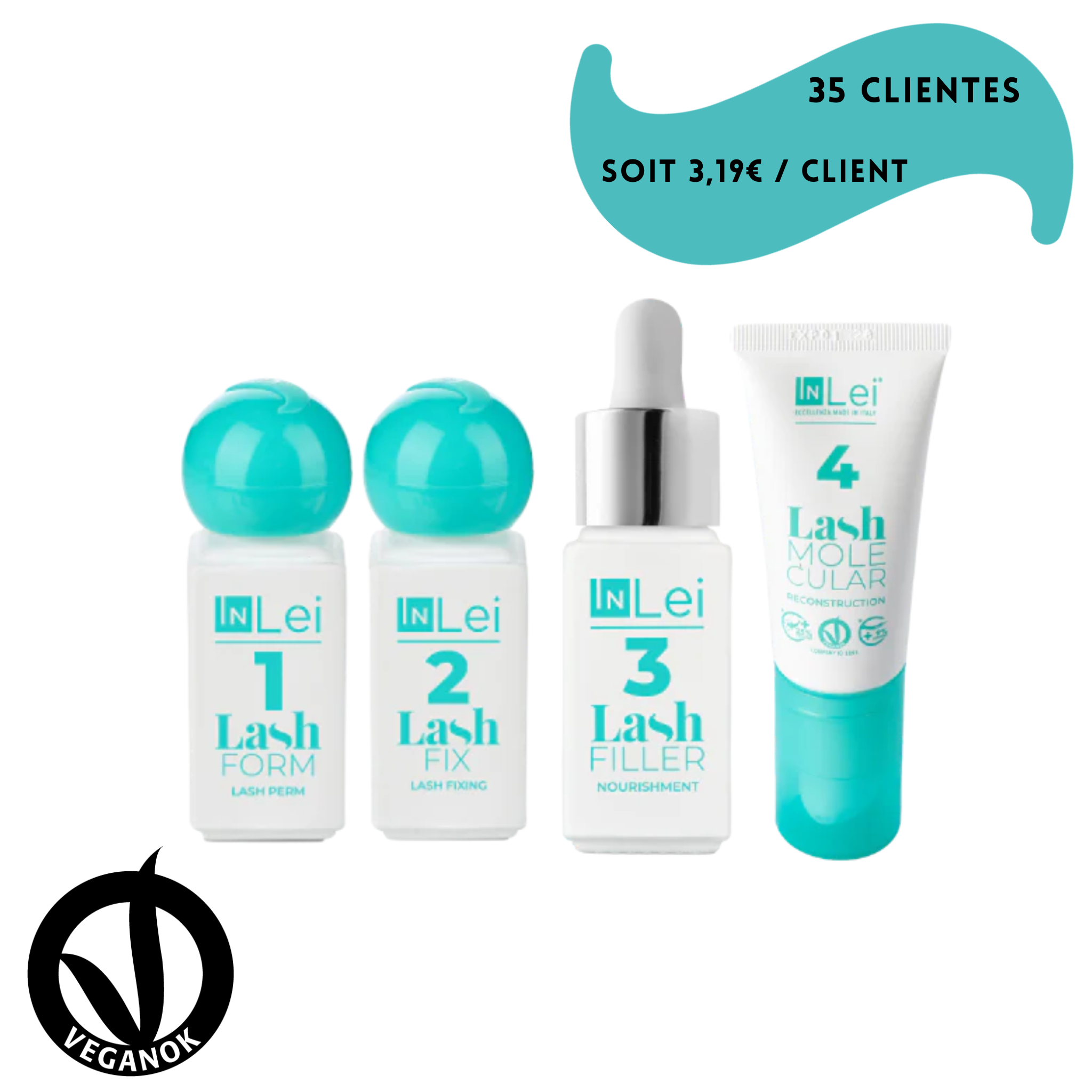 Pack Lash Filler 25.9 - Form 1 | Fix 2 | Filler 3 | Molecular 4 | Flacons